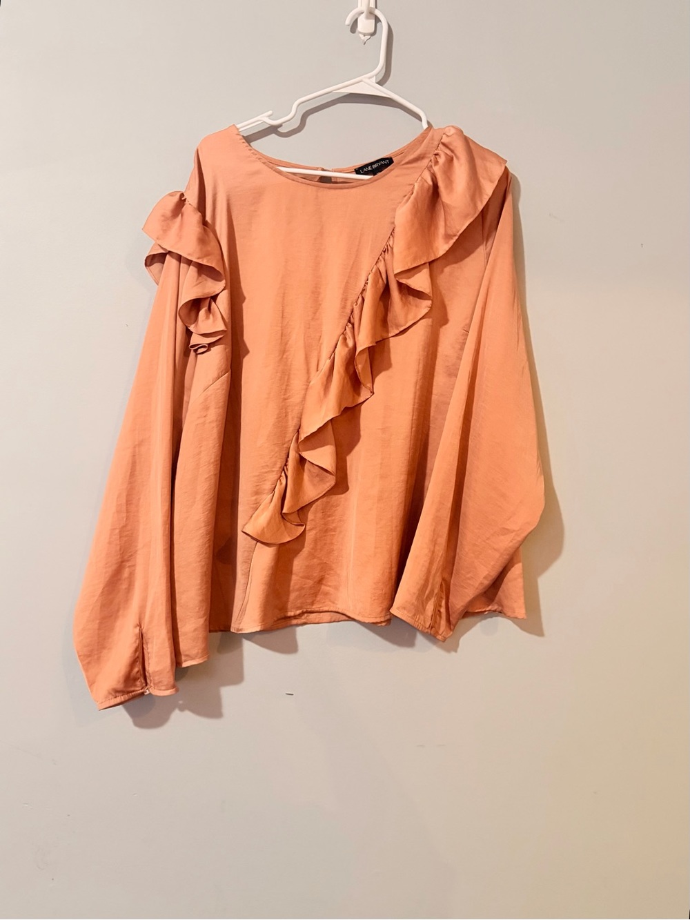 Lane Bryant Long Sleeve Blouse - Peach